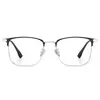 Montura de Gafas de Cara Grande Estilo Élite Montura de Gafas de Media Montura de Titanio Puro para Hombres con un Toque de Alta Gama 90008 Montura de Titanio Ultraligero con Ceja