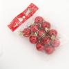 Bola redonda de plástico brillante galvanizada para decoración de árbol de Navidad, colgante de 3 cm x 12 cm, bolsa de polipropileno, venta al por mayor