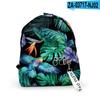 Mochila Estampada en 3D de Moda Casual Diaria para Estudiantes de Verano 2021 Amazon Cross-borDer con Patrón de Hojas Nuevas