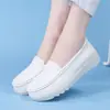 Zapatos de Enfermera Transpirables Calados, Zapatos de Trabajo Médicos Blancos Ligeros Antideslizantes, Zapatos de Enfermera para Hospital y Hogar de Ancianos, Suministro Directo de Fábrica
