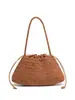 Bolso Tejido Hecho a Mano de Gamuza Nuevo Otoño/Invierno 2026, Bolso de Hombro de Nicho Vintage de Alta Gama, Bolso Dumpling de Hombro, Bolso Barco
