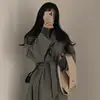 Enviado. Abrigo largo de lana estilo INS coreano para mujer, nueva colección de invierno 2026, gabardina holgada y casual