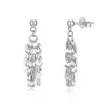 Conjunto de Pulsera y Collar de Plata de Ley 925 Más Vendido Transfronterizo, Lujo Ligero, Artesanía Exquisita, Conjunto Único de Pulsera de Trébol de Cuatro Hojas y Lazo para Mezclar y Combinar