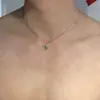 Bestseller transfronterizo: Collar de cuerda retorcida con ojo turco bañado en oro para hombre, diseño de nicho de lujo ligero, cadena de clavícula de alta gama para hombre