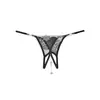 Bragas Bordadas de Tiro Abierto, Estilo Sexy Transparente Caliente, No Necesitan Quitarse, Tanga con Cadena, Estilo de Puro Deseo
