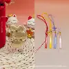 Colgante de oro de perro canela 999 de oro puro, serie Sanrio, con cordón colgante de borla, un regalo para atraer clientes a las tiendas de oro, adecuado para regalar y coleccionar