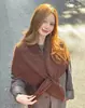 Bufanda Triangular Grande de Lana de Alta Gama de Color Sólido para Mujer, Bufanda Protectora para el Cuello de Moda de Invierno, Bufanda de Estilo Exterior, Fabricante