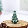 Venta al por mayor de fábrica, Souvenirs transfronterizos de cristal natural, Decoraciones navideñas para el hogar y la oficina, Árboles de Navidad tallados en piedra en bruto
