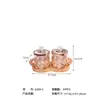 Conjunto de Latas Estilo Europeu com Alças de Diamante, Conjunto de Duas Peças com Bandeja Esculpida, Latas de Armazenamento de Lanches e Chá para Mesa de Centro da Sala de Estar, Decoração de Sala de Estar