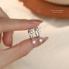 Pendientes de mariposa con circonitas de súper hadas de plata esterlina S925 para mujer, exquisitos y dulces pendientes de moda, accesorios de estilo coreano sencillos para las orejas, tendencia