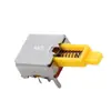 Interruptor de Tecla Reta Autotravante e Não Travante Ps-22E50, Fileira Dupla 6 Pinos com Pinos Fixos, Interruptor de Alimentação de Acionamento Lateral com Manopla Amarela