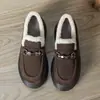 Zapatos Peludos Personalizados para Mujer para Usar Afuera en Otoño e Invierno Forrados de Felpa para Heattech Zapatos de Algodón Perezosos para Personas Bajas, Mocasines de Suela Gruesa