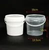 Cubo de Plástico de Grado Alimenticio con Tapa, Engrosado, Color Personalizable, Cubo de Almacenamiento para Detergente de Lavandería, Cubo Transparente, Cubo para Frutas, Portátil