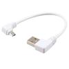 Cable de carga y datos universal con puerto Android de doble codo, microUSB en ángulo recto, altavoz Amazon, cableado de enchufe de pared