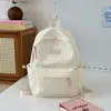 Mochila estilo eco para chica de secundaria, mochila versátil de color sólido de gran capacidad, mochila de viaje fresca y ligera