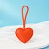 Chaveiro Simples de PU em Formato de Coração Pingente de Bolsa Preenchido com Algodão Chaveiro de Coração de Couro Fábrica Presente Venda por Atacado Personalização