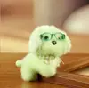 Nuevo Perrito de Peluche Famoso en Internet con Gafas Colgante Animal de Dibujos Animados Llavero de Bolsa Muñeco Suministro al por Mayor