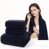 Toalla de Baño Negra, 100% Algodón, Venta al por Mayor del Fabricante, Regalo para Salón de Belleza, Toalla de Baño Negra para Adulto Extra Grande 70*140, Pedido Transfronterizo con Logo