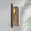 Señales Verticales de Baño Doble Cara para Hombres y Mujeres, Indicadores de Baño, Señales de Madera para Puerta de Baño de Hotel