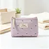 Bolsa de almacenamiento de lona floral artística, monedero con cremallera, neceser portátil, disponible para venta al por mayor en unidades individuales