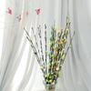 Decoração de casa Simulação Flor Pequeno Botão Salgueiro de Prata Único Ramo de Salgueiro de Prata Flor Artificial Flor de Papel Sala de Estar Acessórios de Flores Floricultura Simples