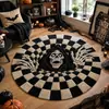 Nuevas alfombrillas de suelo europeas y americanas para Halloween, alfombrillas con temática de calabaza y fantasma, decoraciones festivas, felpudos, alfombras redondas para dormitorios y salas de estar