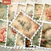 36 pegatinas de sello de cera florales vintage, artículos vintage estilo francés para journaling, decoración impermeable DIY, venta al por mayor transfronteriza