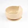 Plato para Comida de Bebé Transfronterizo Tazón Integrado para Comida de Bebé Tazón con Ventosa Tazón de Silicona de Grado Alimenticio Vajilla para Niños Anticaídas