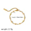 Pulsera de cadena de acero inoxidable con cruz de amor chapada en oro de 18 quilates, cadena creativa hecha a mano, pulsera de acero de titanio DIY, accesorios de joyería