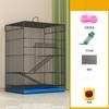 Gaiola de Esquilo de Três Camadas, Gaiola Especial para Chinchilas e Esquilos, Grande Gaiola Villa Elevada para Gerbils e Esquilos Voadores, Gaiola Pequena para Animais de Estimação