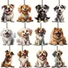Decoração de Casa com Tema de Cachorrinhos Felizes e Fofos para Festa, 24 Peças, Pingentes Decorativos de Madeira Transfronteiriços