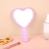Espelho com Cabo de Coração, Espelho de Mão Fofo, Espelho de Maquiagem de Coração, Espelho de Lado Único em Formato de Coração para Meninas Levarem como um Pequeno Presente