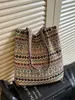 Bolsa de palha grande para mulheres, nova bolsa de compras da moda 2026, bolsa de ombro versátil popular para mulheres