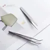 Pinzas depiladoras pequeñas pinzas para cejas pinzas para cejas acero inoxidable cuchillo oblicuo para recortar cejas pinzas para cejas depiladoras codo cabeza recta ángulo oblicuo ampolla