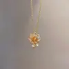 Dulce Collar de Girasol, Femenino, Moderno, Floral Tridimensional, Personalizado, Collar de Accesorios Florales de Alta Gama