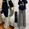 Pantalones de maternidad para otoño, nuevos pantalones de pierna ancha a rayas 2026, colección de otoño, cómodos para el embarazo, sin apretar la barriga, pantalones largos de talla grande para figuras petite