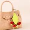 Llavero de cereza Luo Jia en stock, accesorio para bolso, llavero simple y elegante con decoración de cereza tridimensional