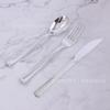 Tenedor desechable de plástico galvanizado dorado cubertería chapada en oro cuchara vajilla occidental tenedor para pastel tenedor para fiesta banquete
