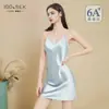 Novedad Verano 2026 Sexy Camisón de Seda para Mujer 100% Seda de Morera Ropa de Casa Sencilla Vestido Camisola Interior de Seda