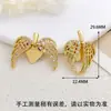 Colgante Transfronterizo Europeo y Americano Micro-Pavimentado Circonita Corazón Alas Apertura y Cierre Joyería Colgante Elegante Accesible Lujo Accesorios de Joyería DIY