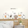 Adesivos de Parede Autoadesivos de Gato Filhote Fofo Estilo Ins Adesivos Decorativos para Parede de Fundo de Quarto Infantil BR0873E