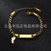 Comercio Exterior Transfronterizo Pulsera Infantil de Acero Inoxidable DIY Grabado Personalizado Pulsera Larga de Barra con Colgante de Corona para Niños