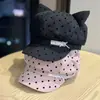 Nuevo Boina de Nube de Lunares Estilo Coreano para Mujer Primavera Verano Circunferencia de Cabeza Grande Versátil Boina de Artista Hace que la Cara se Vea Más Pequeña Boina de Brote