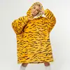 Sudadera con Capucha Talla Grande Amazon Manta Perezosa Manta Portátil Sudadera Tk con Capucha Bolsillo Grande Jersey de Franela para Uso en Casa