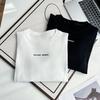 Primavera e Outono 110kg Moda para Gordinhas Mais Fácil de Combinar Estampa Slim Letras Pequenas Camiseta Manga Longa Plus Size Feminina 2241