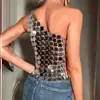 AYJ Ropa para Mujer Transfronteriza Europea y Americana Amazon AliExpress Top de Tubo de Acrílico Patchwork Hecho a Mano Y21444