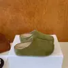Chinelos femininos para casa de sola grossa estilo coreano, tamancos fechados estilo Birkenstock moda retrô, novas pantufas plataforma outono 2026