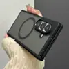 Funda de succión magnética adecuada para Samsung Z Fold 7, cubierta protectora para pantalla plegable, funda de teléfono simple mate de silicona con tacto de piel