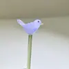 Zibo Cristal Mini Flor Punta del Dedo Pájaro Ramo Adorno de Cristal Regalo Nicho Flor Eterna Decoración de Escritorio Cristal