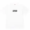Camiseta Unisex de Manga Corta Supreme Trendy Streetwear Milán Algodón Puro Peso Pesado Clásica Suelta Versátil con Letras